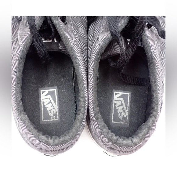 Vans Off The Wall Skate Shoes Authentic Herringbone Lace Up Casual Gray Size 12 - Picture 8 of 10